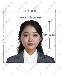 日本签证证件照标准图