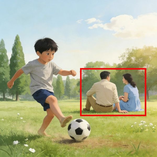 手动框选去除物体前：图片中带有不需要的物体